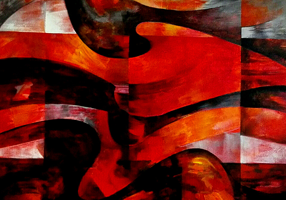 Acromáticos más rojos<br>90 x 100cm